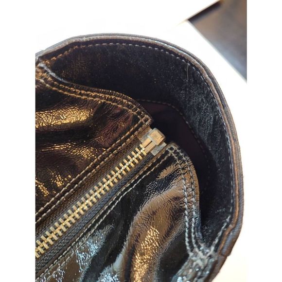 Coach Black/Gray Monogram Medium Shoulder Tote Bag Satchel - Picture 7 of 16